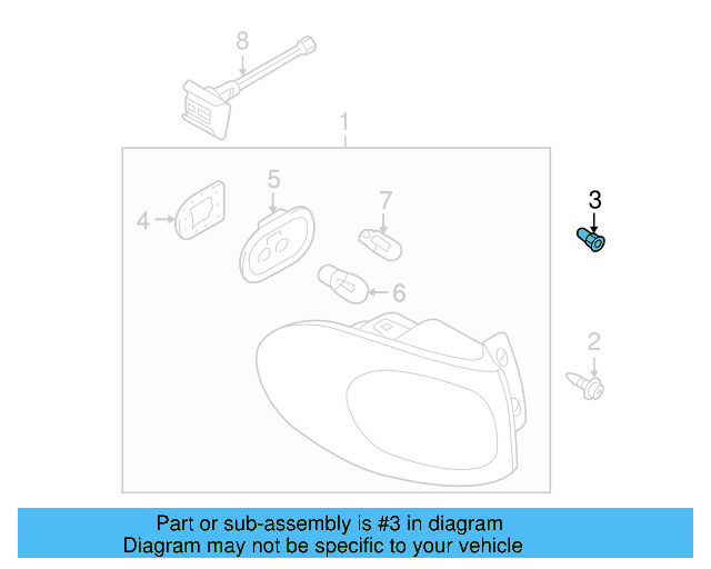 Tail Lamp Assembly Nut WHT-003-692