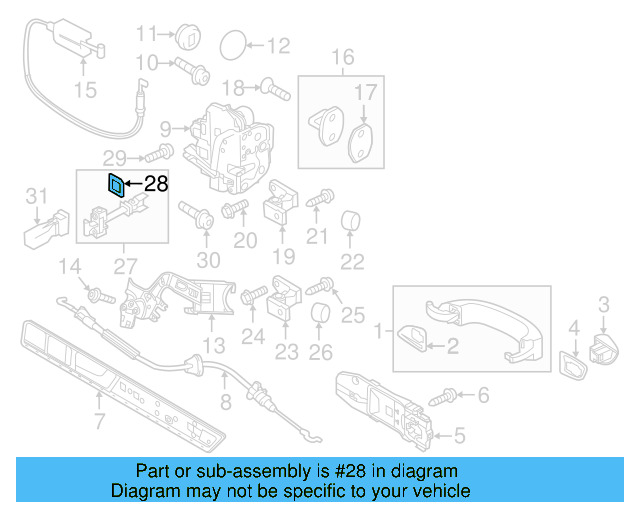 Door Check Seal 6R0-837-923 - View 3