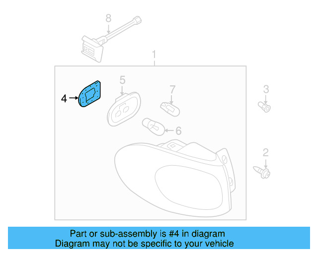 Tail Lamp Assembly Gasket 5N0-945-191-E - View 9