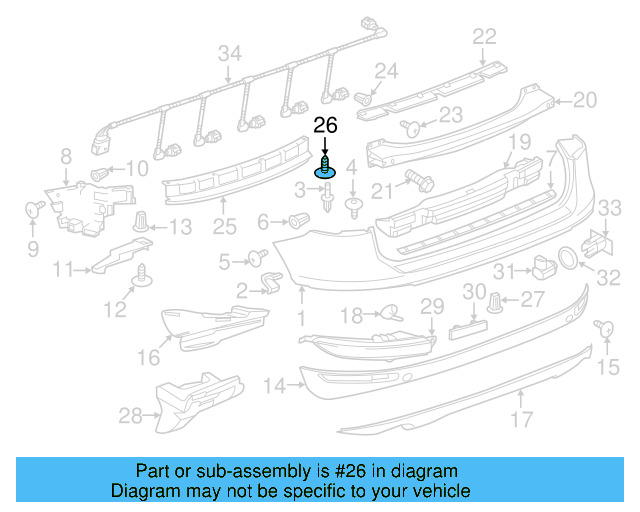 Bumper Cover Mount Bolt WHT-003-954 - View 57