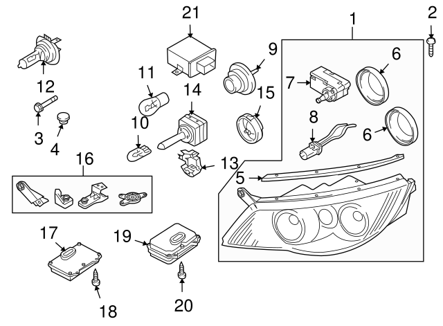 O'head Lamp Bulb N-017-753-10 - View 37