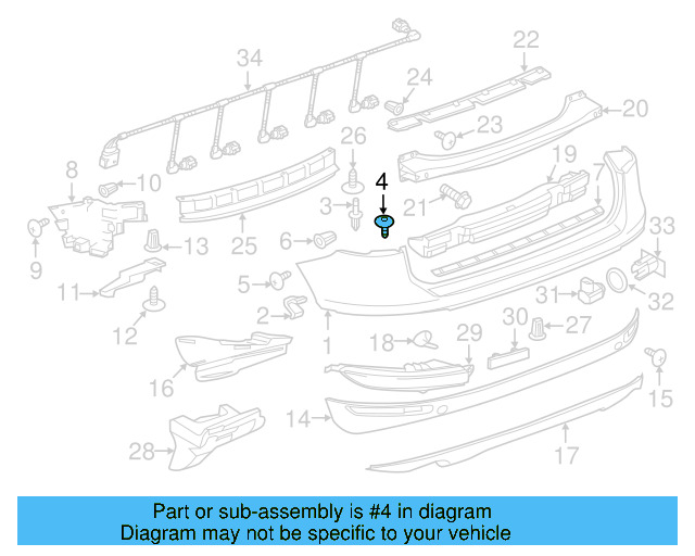 Bumper Cover Mount Bolt WHT-003-954 - View 17