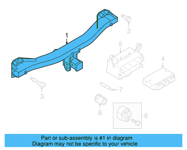 Trailer Hitch 7P0-803-881-D - View 3
