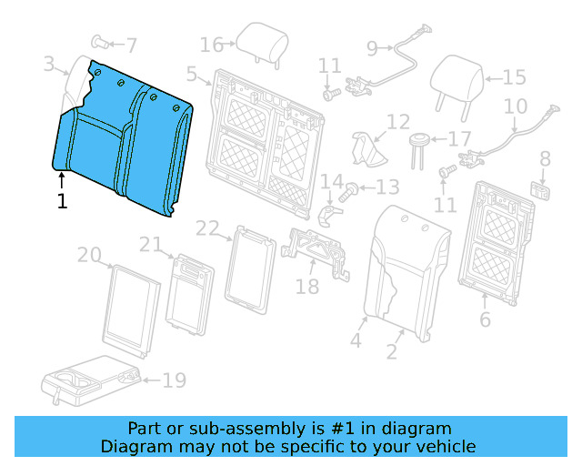 Seat Back Cover 17A-885-806-G-QMS