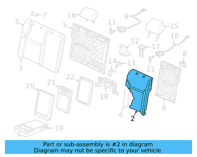 Seat Back Cover 17A-885-805-Q-FZA - View 5