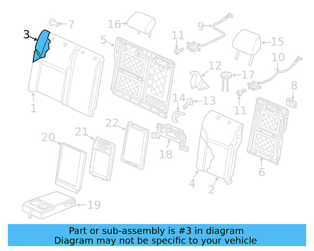 Seat Back Pad 17A-885-776-K - View 3