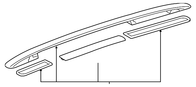 Roof Luggage Carrier Side Rail 7L6-860-182-G-QRD
