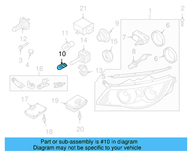 O'head Lamp Bulb N-017-753-10 - View 38