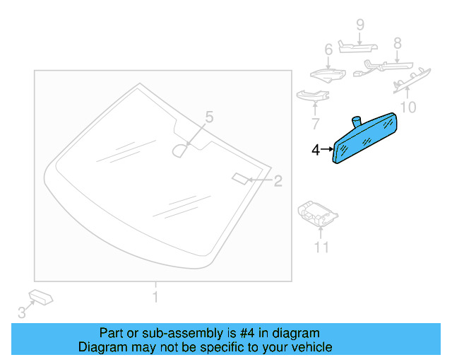 Mirror Inside 1K0-857-511-E-YJN - View 7