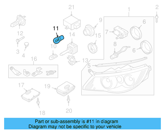 Turn Signal / Parking Light Bulb N-104-759-01 - View 25