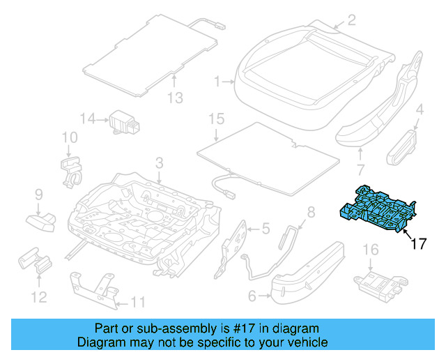 Air Bag Control Module Bracket 5N0-959-730 - View 3