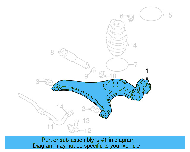 Lower Control Arm 701501403F - View 3
