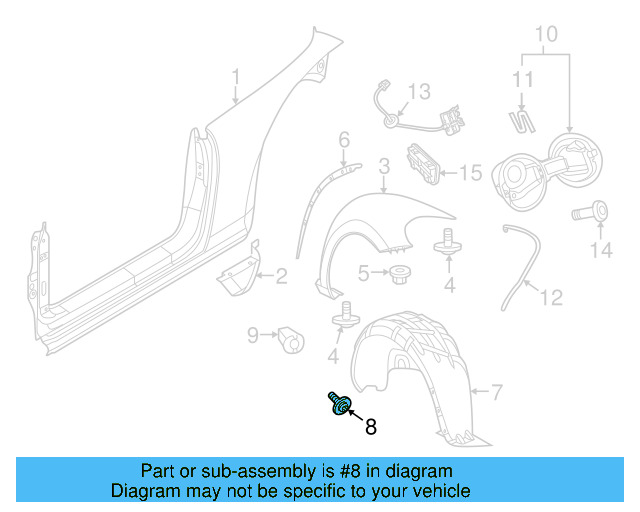 Fender Liner Extension Screw N-103-546-02 - View 106