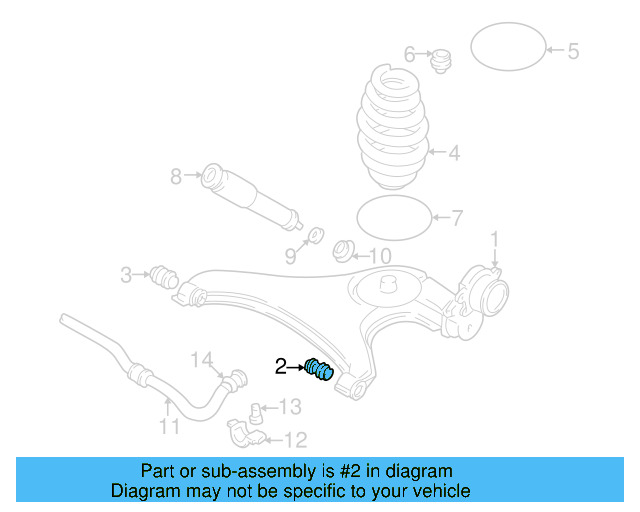 Lower Control Arm Outer Bushing 701-501-131 - View 2
