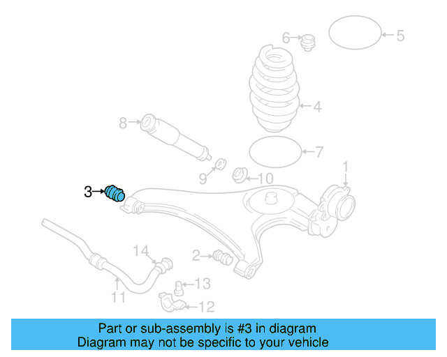 Trailing Arm Bushing 251-501-131-A - View 3