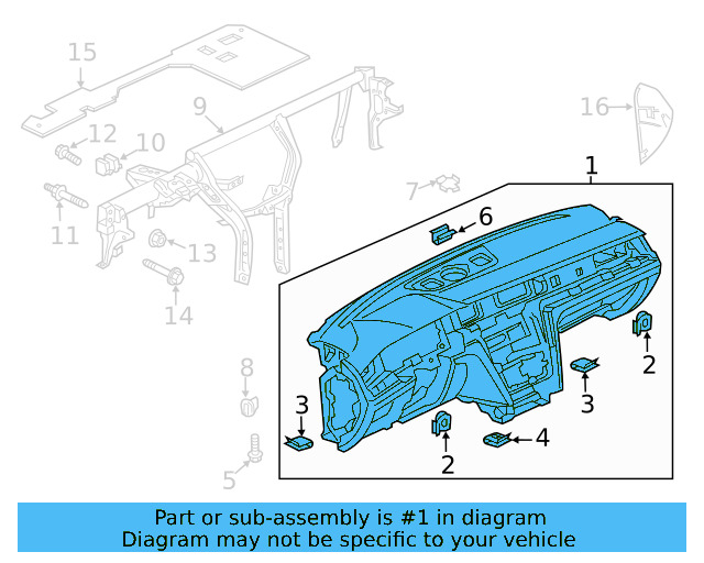 Instrument Panel 3G1-857-003-BR-JRE - View 4