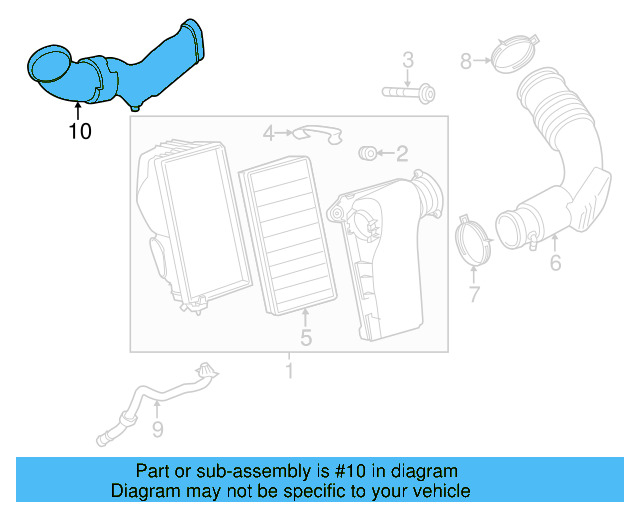 Engine Air Intake Hose 06E-145-641-B - View 7