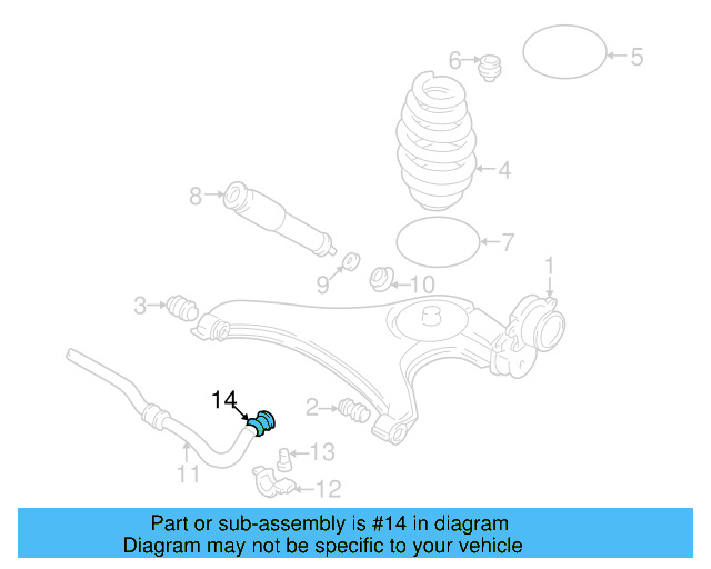 Stabilizer Bar Bushing 701-511-413 - View 2