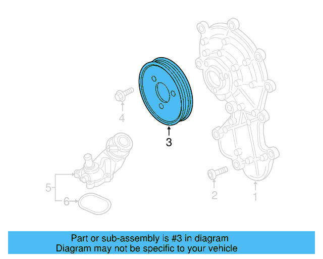 Pump Pulley 059-121-031-H - View 5
