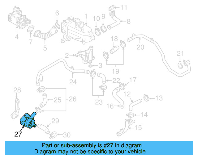 Engine Auxiliary Water Pump 7L0-965-561-L - View 16