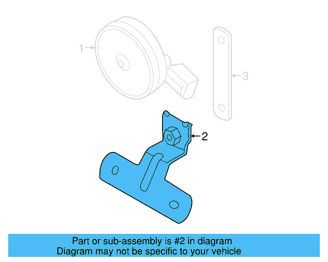 Alarm Horn Bracket 5G0-951-217 - View 3