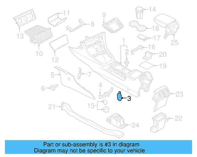 Center Console Cap 5GM-863-359-82V - View 10