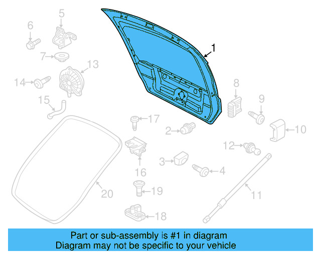 Lift Gate 5C5-827-025-M - View 4