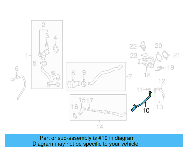 Water Inlet Pipe 07K-121-065-P