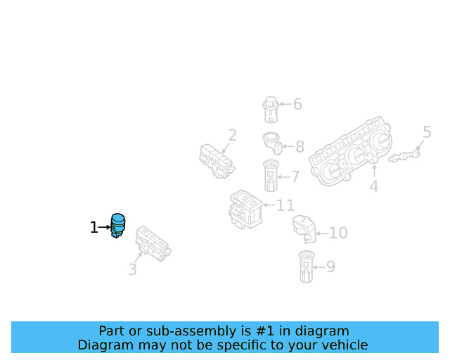 Start Button 5G1-959-839-B-3Q7 - View 16