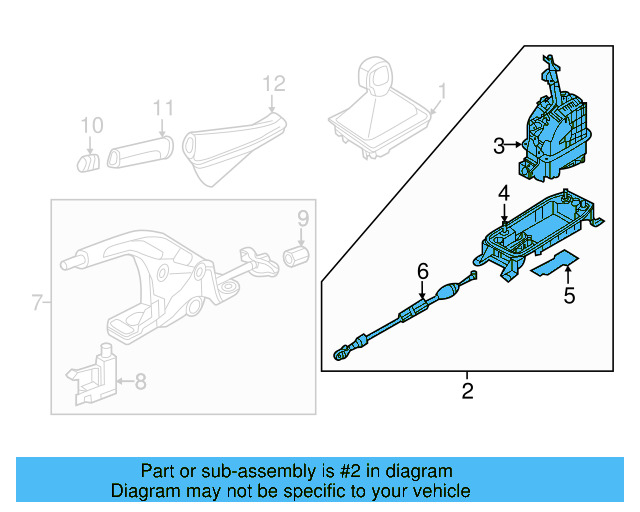 Gear Shift Assembly 5Q0-711-049-BM - View 4