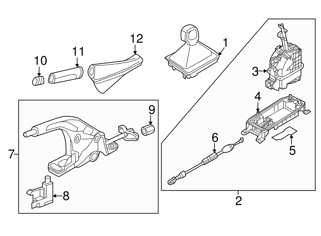 Gear Shift Assembly 5Q0-711-049-BM - View 6