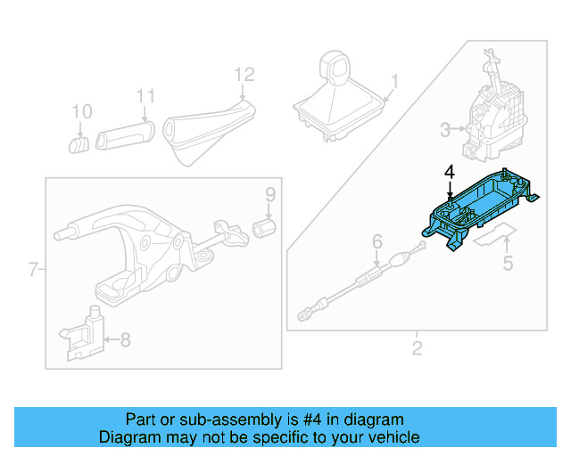 Gear Shift Assembly 5Q0-711-049-BM