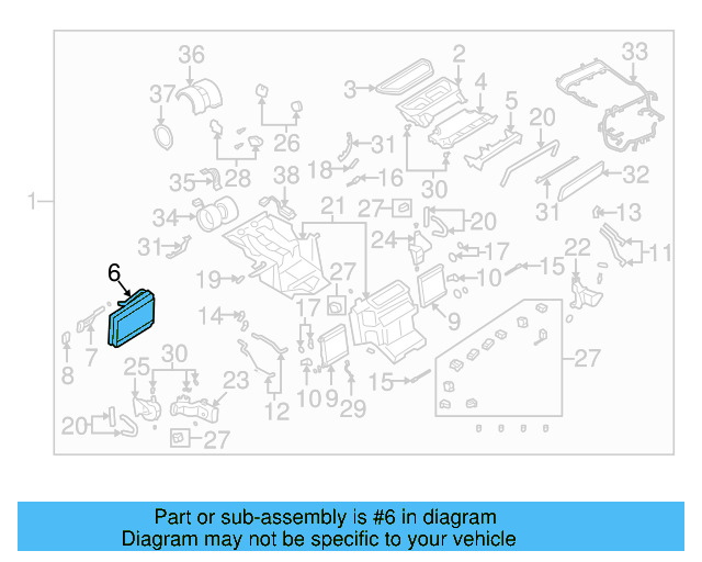Evaporator Core 4D0-898-037-A - View 3