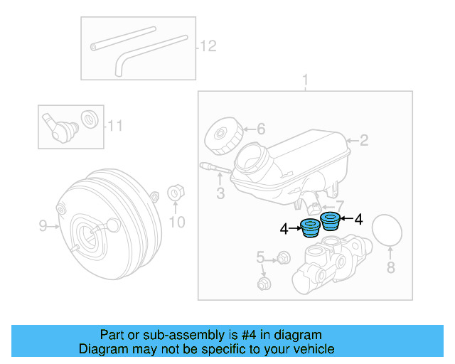 Reservoir Tank Grommet 7B0-698-817 - View 2
