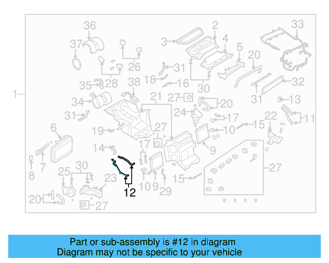 HVAC Heater Hose 3D0-121-073-H