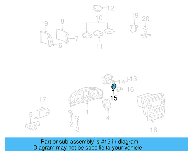 Ignition Switch Nut 3D0-955-243-A - View 3
