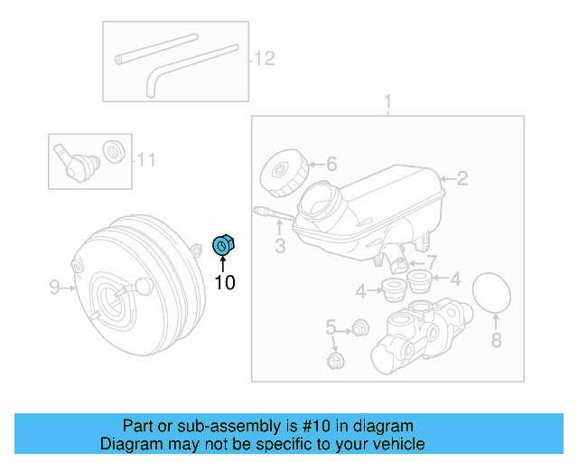 Power Booster Nut WHT-009-053 - View 2