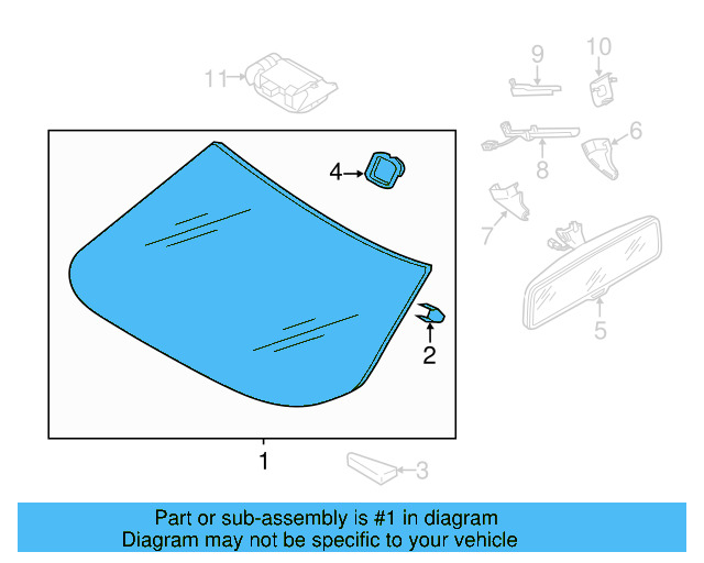Windshield 561-845-011-F-NVB - View 4