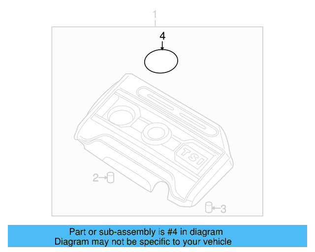Engine Cover Emblem 06F-103-940 - View 64