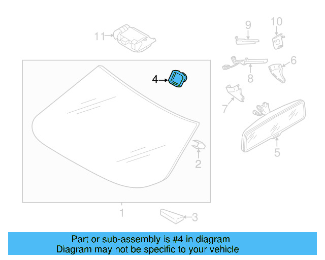 Mirror Inside Retainer Plate 3AA-845-543-B - View 14