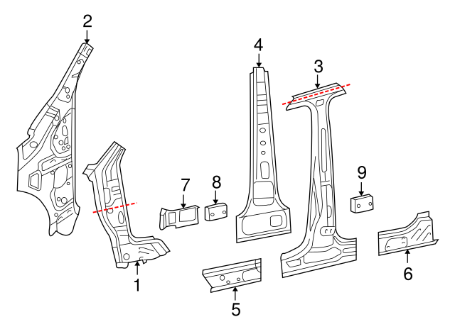 Inner Hinge Pillar 5N0-802-123