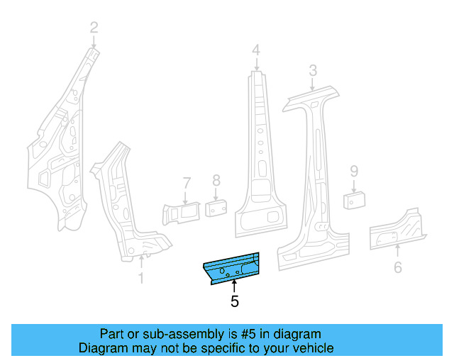 Rocker Reinforced 5N0-810-610 - View 3