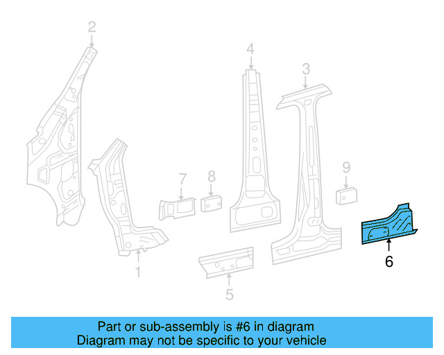 Rocker Reinforced 5N0-809-695 - View 3