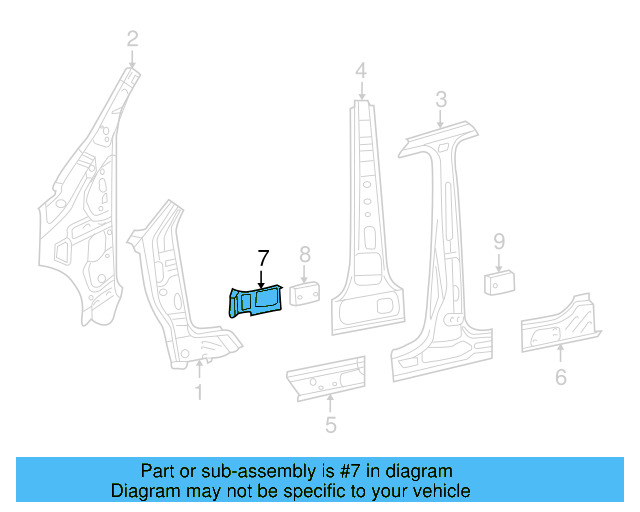 Rocker Reinforced Reinforcement 5N0-810-718 - View 3