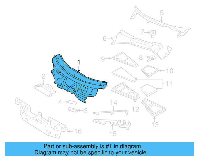 Cowl Panel 3D1-805-431-A - View 3