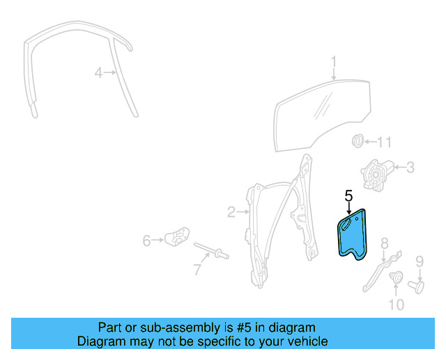 Door Check Cover 5C6-837-916-B - View 3