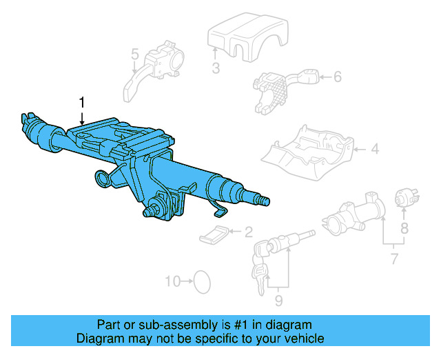 Steering Column 3B0-419-502-H - View 3