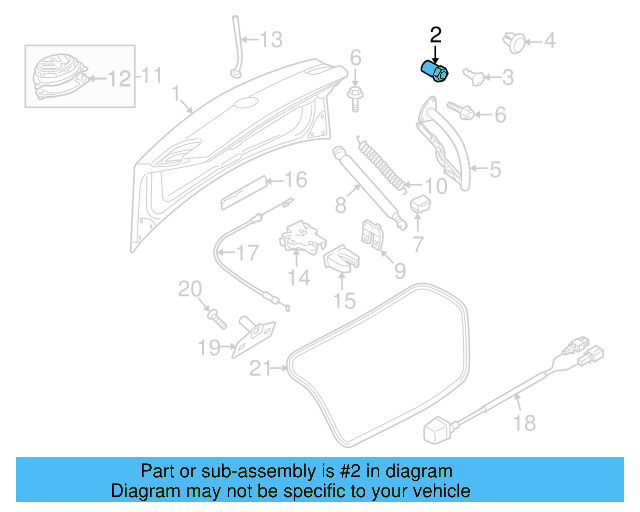 Trunk Lid Stop 3C5-827-373-A - View 4