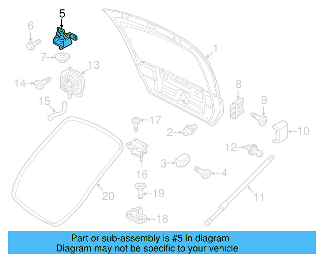 Hinge 5C5-827-301-C - View 3