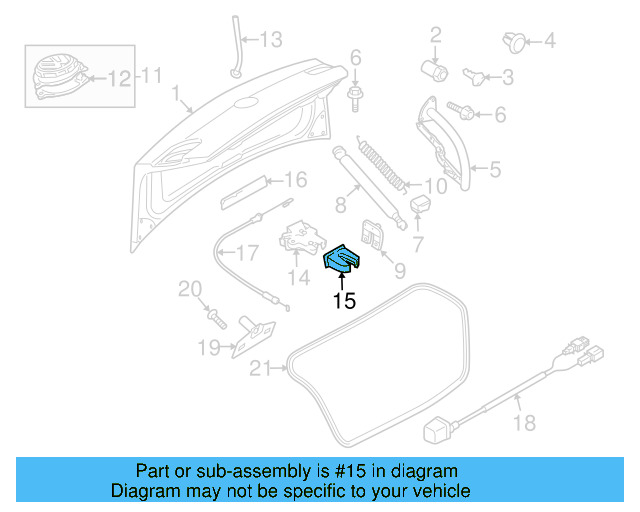 Trunk Lid Plug 3C8-827-713-B - View 17